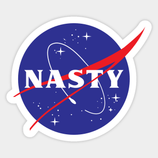 "NASTY" Nasa funny logo Sticker